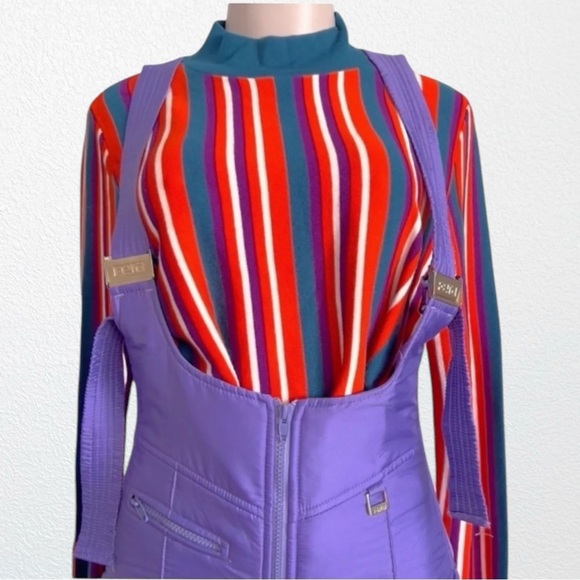 Vintage FERA Ski Overalls Rare Purple SZ 12 - Picture 9 of 13